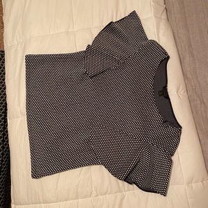 Flutter sleeve blouse. Very flattering!